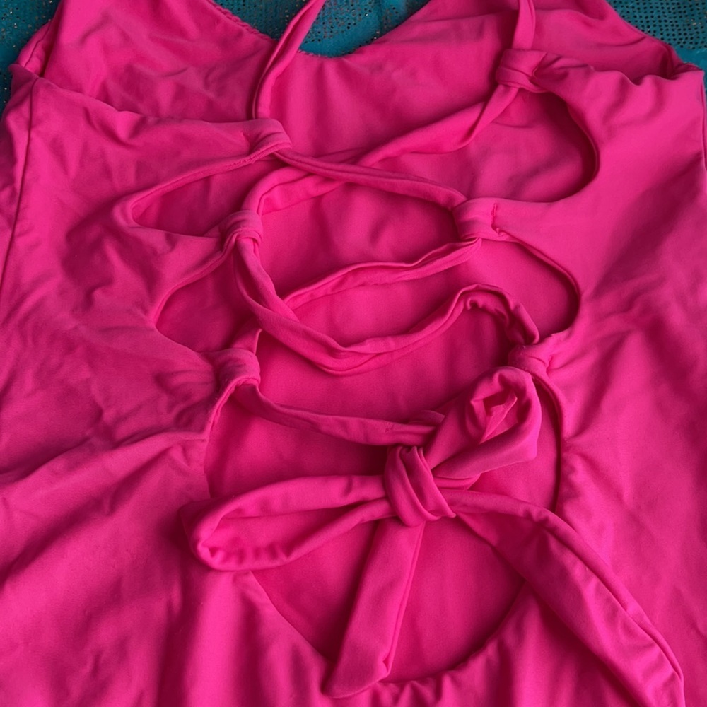 Hot Pink One Piece Swimsuit - Size Large - Picture 5 of 6